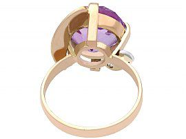 rose gold amethyst ring
