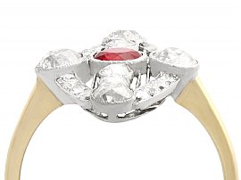Ruby and Diamond Marquise Ring
