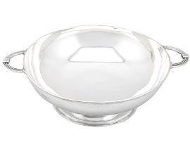 Sterling Silver Fruit Bowl by Cooper Brothers & Sons Ltd - Art Deco - Antique George VI (1937); A7781