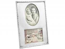 Sterling Silver Double Photograph Frame - Antique George V (1913)