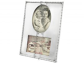 silver double photo frame size