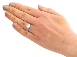 Wearing Diamond Solitaire with Accents