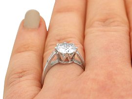 Diamond Solitaire with Accents Close Up 