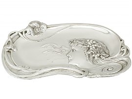 Sterling Silver Dressing Table Tray - Art Nouveau Style - Antique Edwardian (1903)