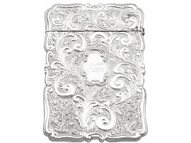 Sterling Silver Card Case by Nathanial Mills - Antique Victorian (1848)