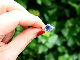 Antique Victorian Sapphire Trilogy Ring Outside 