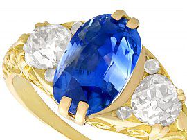 Victorian Diamond Sapphire Ring 