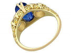 Antique Diamond Sapphire Ring 