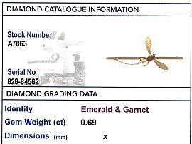 gold dragonfly brooch grading