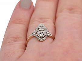 Antique Diamond Ring Wearing Finger 
