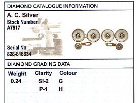 0.24 ct Diamond and Hardstone Cufflink and Stud Set - Antique Circa 1920
