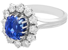 Blue Sapphire Cluster Ring for Sale