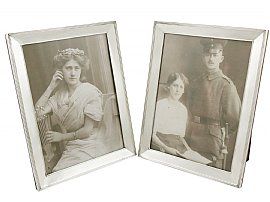 Sterling Silver Photograph Frames by Henry Matthews - Antique George V (1913)