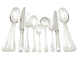 Sterling Silver Canteen of Cutlery for Twelve Persons by Atkin Brothers - Vintage George VI (1940)