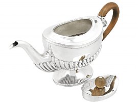 Dutch Silver Teapot Open