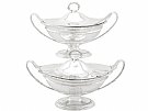 Sterling Silver Sauce Tureens with Ladles - Antique  George III (1790)