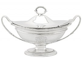 Georgian Sterling Silver Sauce Tureens with Ladles