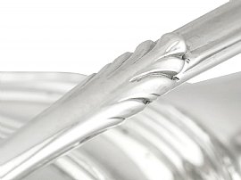 Sterling Silver Sauce Tureens handle detail 