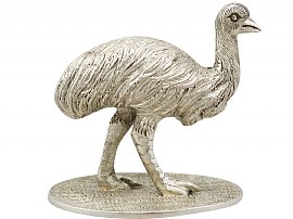 Australian Pure Silver 'Emu' Ornament - Antique Circa 1890