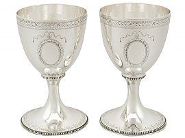 Pair of Sterling Silver Goblets by C J Vander - Vintage (1969)