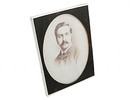 Sterling Silver & Tortoiseshell Photograph Frame by Mappin & Webb Ltd - Antique George V (1916)