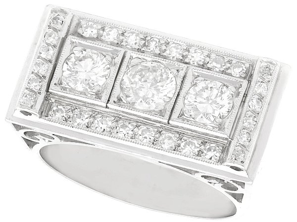 Rectangular Diamond Ring Vintage