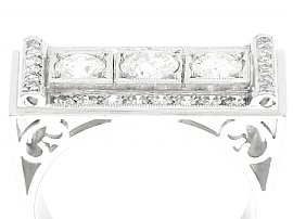Rectangular Diamond Ring Art Deco 