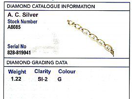 Diamond Curb Bracelet certificate