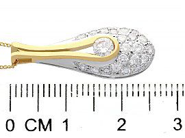 Gold Diamond Teardrop Pendant