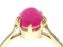 vintage Cabochon ruby ring