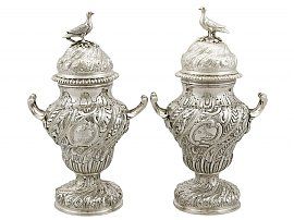 Sterling Silver Condiment Vases - Antique George II (1759)