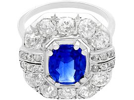 antique sapphire cluster ring
