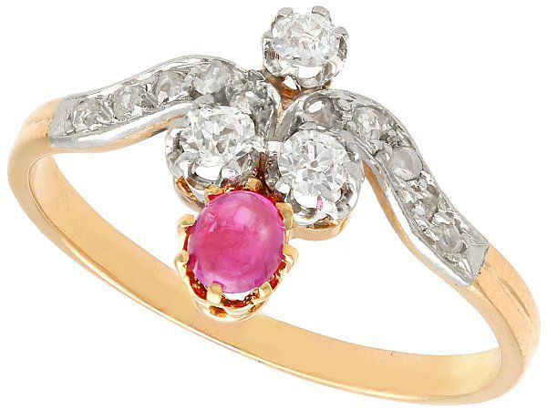 Ruby and Diamond Ring Antique