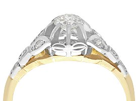 hallmarked 18k yellow gold diamond ring