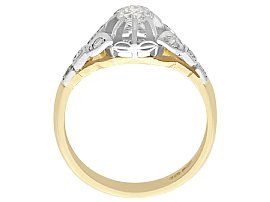 hallmarked 18k yellow gold diamond ring
