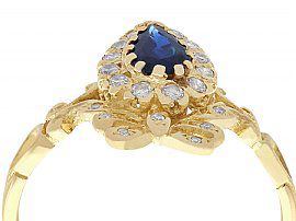 Victorian style sapphire ring