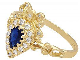 Victorian style sapphire ring 
