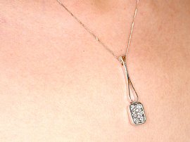 Multi Diamond Pendant on neck