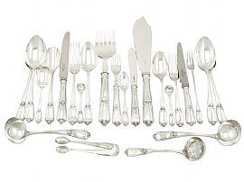 Sterling Silver Canteen of Cutlery for Eight Persons - Antique George V (1918)
