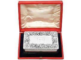 Sterling Silver Table Snuff Box - Antique Victorian (1843)