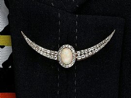 Wearing Image for Opal Diamond Brooch