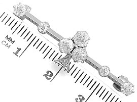 antique diamond bar brooch size
