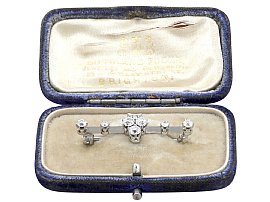 boxed antique diamond bar brooch