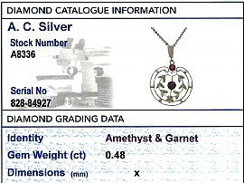 Amethyst and Garnet Pendant