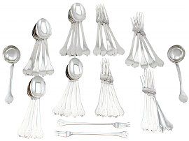 Sterling Silver Canteen of Cutlery for Ten Persons by Elkington & Co - Antique George V (1910)