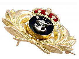 Gold Royal Naval Reserve Brooch