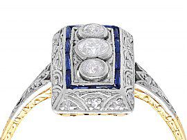 1920s sapphire and diamond dress ring