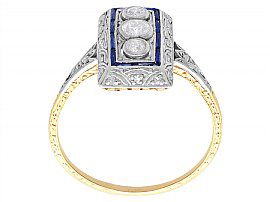 art deco sapphire and diamond ring