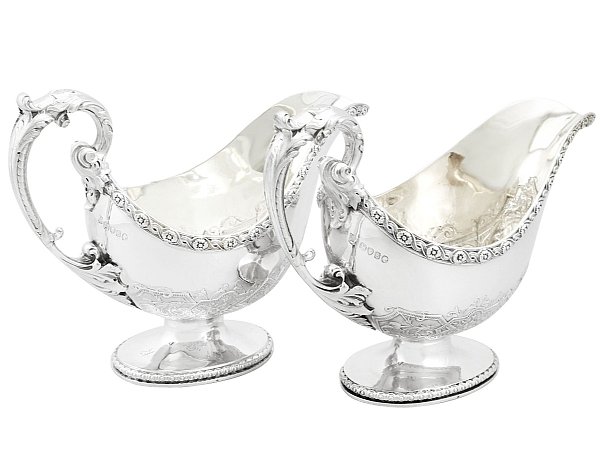 Large Silver Sauceboats