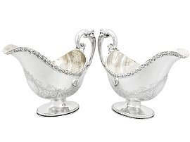 Large Silver Sauceboats